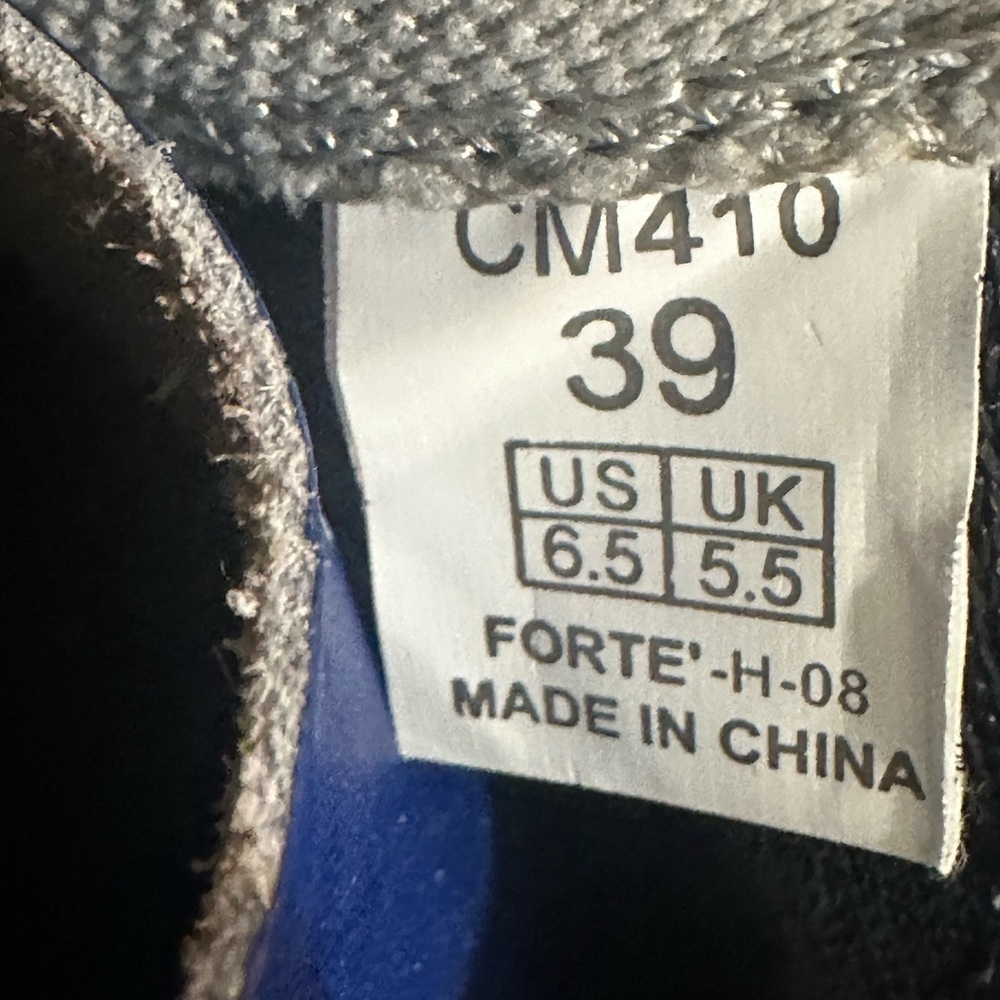 Forte cm410 cycle shoes size 39 or mens 6.5 blue and silver - Picture 3 of 6